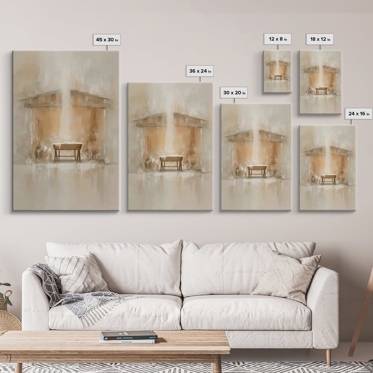 Holy Manger Light | Framed Canvas Print | Christian Art Canvas | Christmas Wall Art | Christian Christmas Art | Subtle Christian Art | Chri