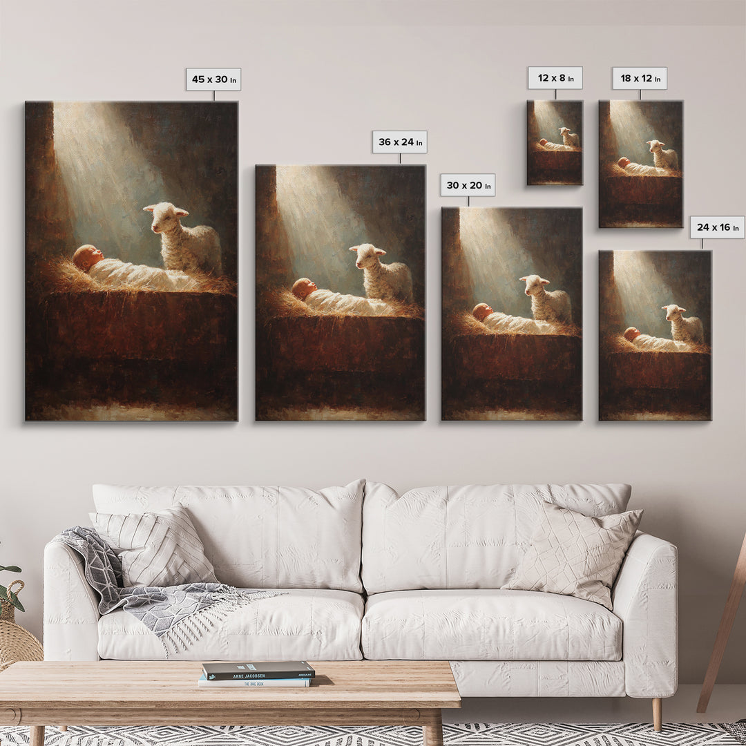 Radiant Child Hope, Framed Canvas Print, Christian Wall Art, Jesus Painting, Christian Christmas Art, Christmas Canvas Wall Art, Christian