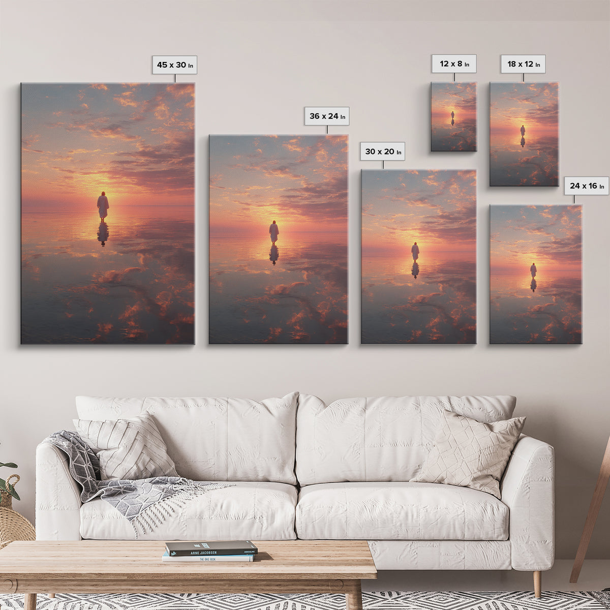 Radiant Dawn Path – Framed Canvas Print – Christian Wall Art – Christian Art Canvas – Jesus Painting – Modern Christian Art – Christian Dec