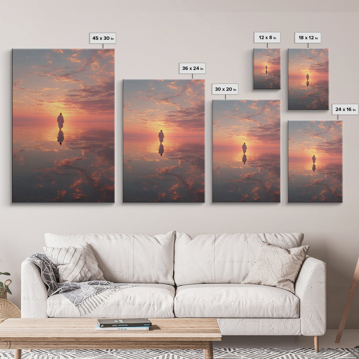 Radiant Dawn Path – Framed Canvas Print – Christian Wall Art – Christian Art Canvas – Jesus Painting – Modern Christian Art – Christian Dec