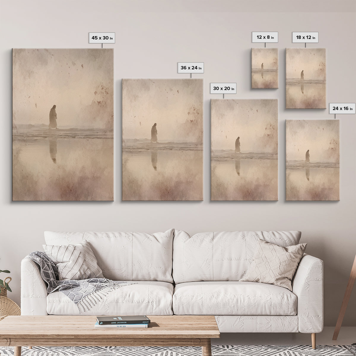 Desert Walk Grace | Framed Canvas Print | Christian Wall Art | Subtle Christian Art | Jesus Art Print | Christian Art Canvas | Christian Pa