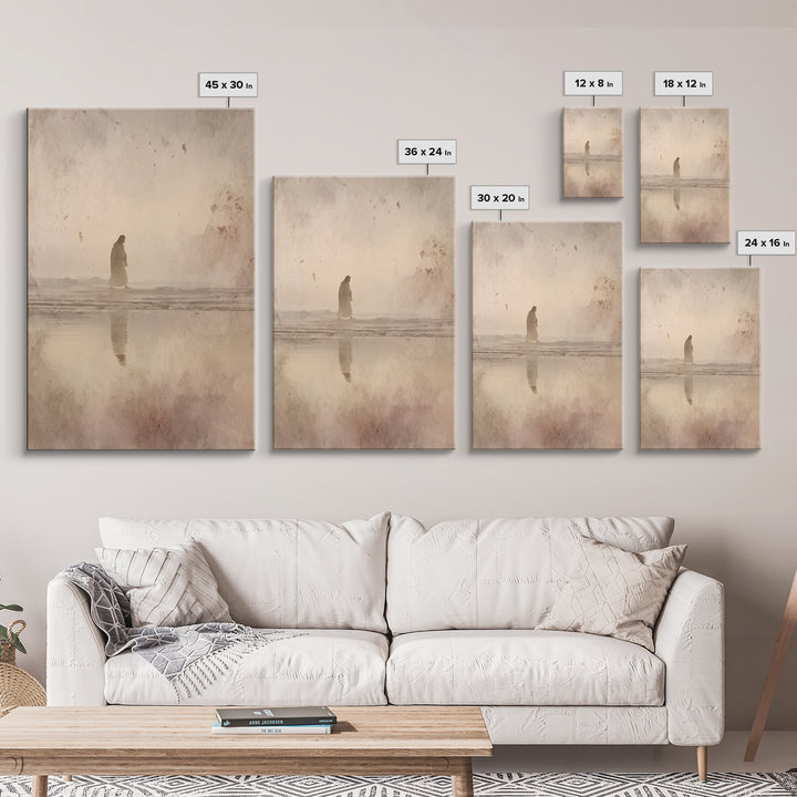 Desert Walk Grace | Framed Canvas Print | Christian Wall Art | Subtle Christian Art | Jesus Art Print | Christian Art Canvas | Christian Pa