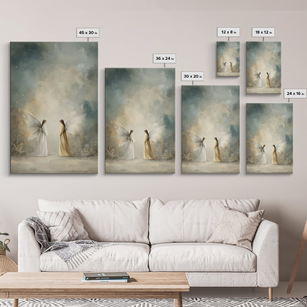 Heavenly Dawn Grace – Framed Canvas Print – Christian Wall Art – Christian Art Canvas – Christmas Art – Christian Decor – Modern Art