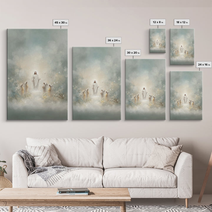 Rising Messiah | Framed Canvas Print | Christian Wall Art | Jesus Painting | Large Jesus Wall Art | Christian Art Canvas | Christian Decor