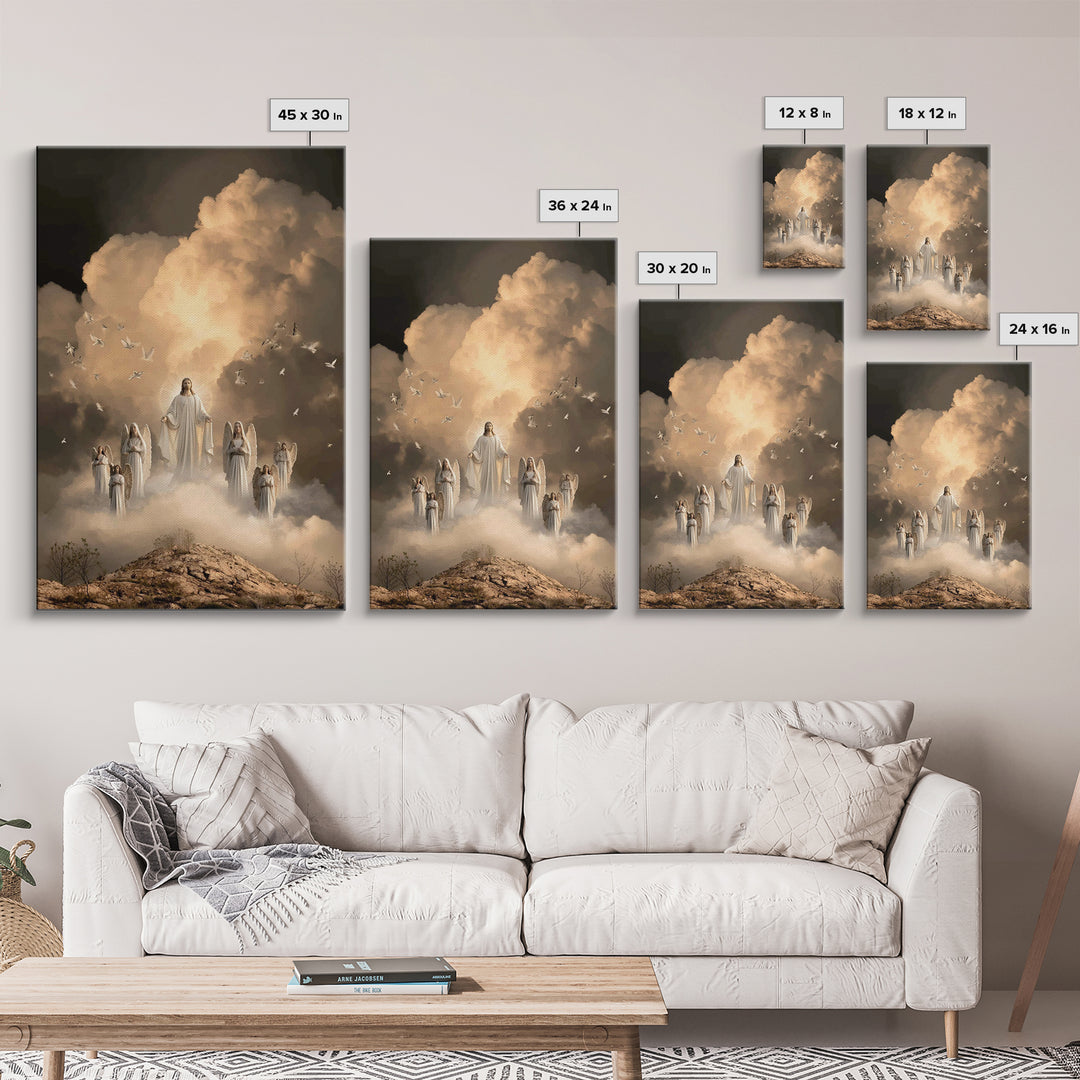 Glorious Return – Framed Canvas Print – Christian Wall Art – Jesus Painting – Christian Art Canvas – Large Christian Painting – Christian D
