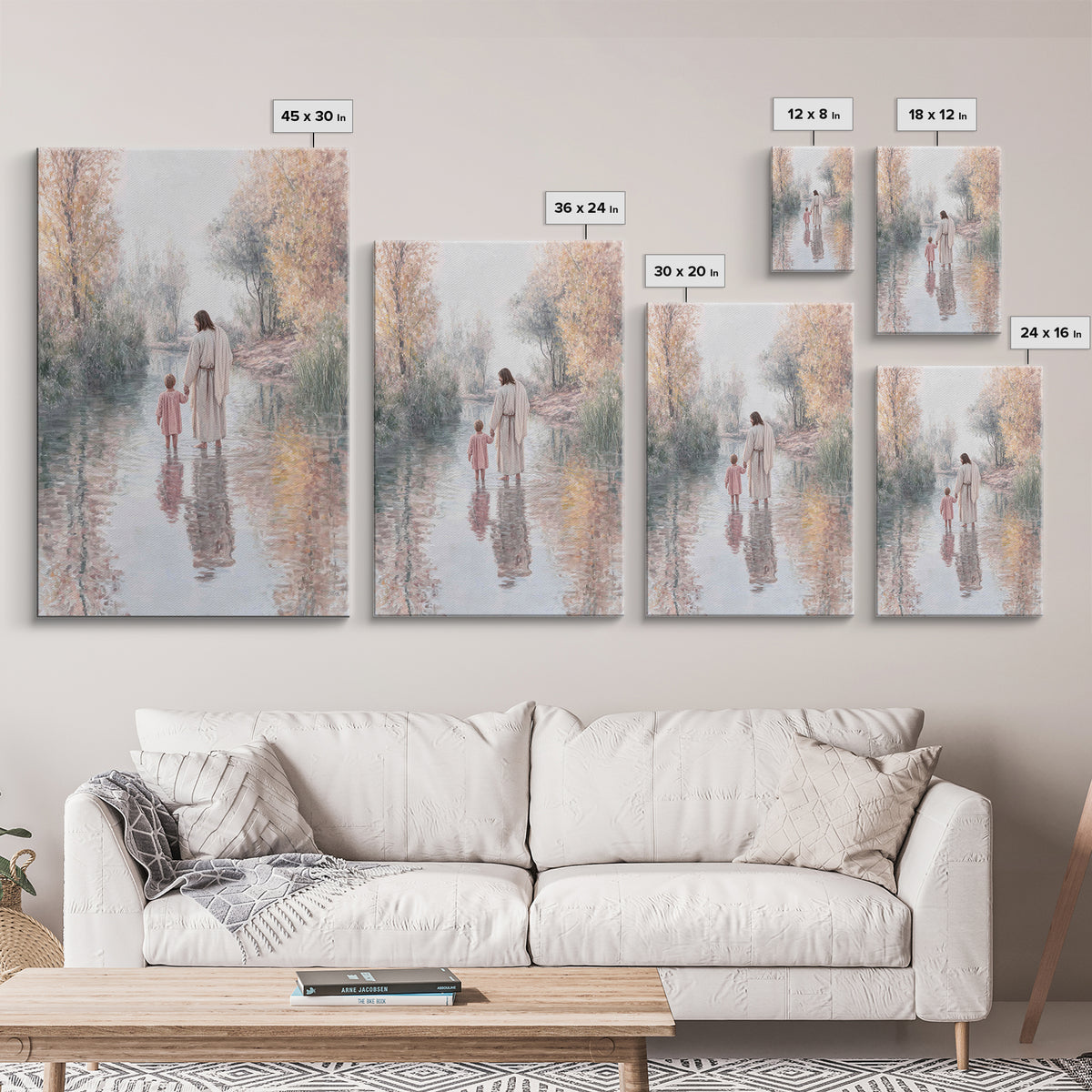 Riverside Calling – Framed Canvas Print – Christian Wall Art – Christian Art Canvas – Subtle Christian Art – Christian Paintings – Christia