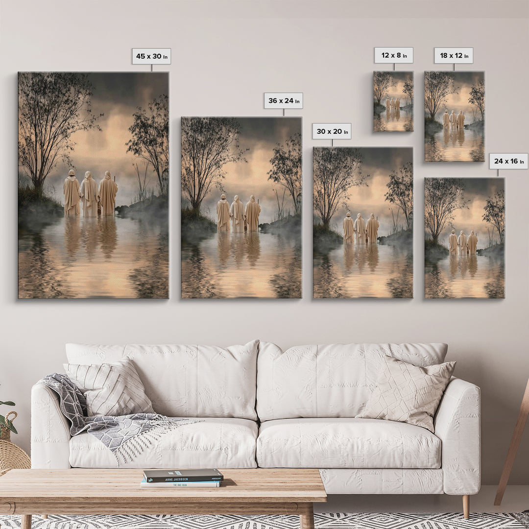 Twilight Disciples – Framed Canvas Print – Christian Art – Christian Paintings – Moody Christian Art – Christian Art Canvas – Christian Gif