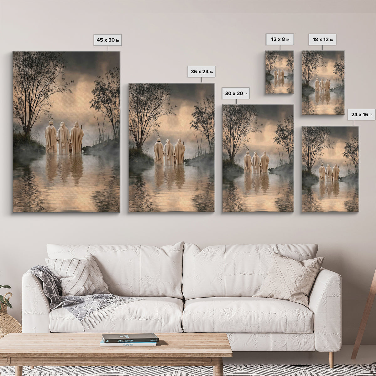 Twilight Disciples – Framed Canvas Print – Christian Art – Christian Paintings – Moody Christian Art – Christian Art Canvas – Christian Gif