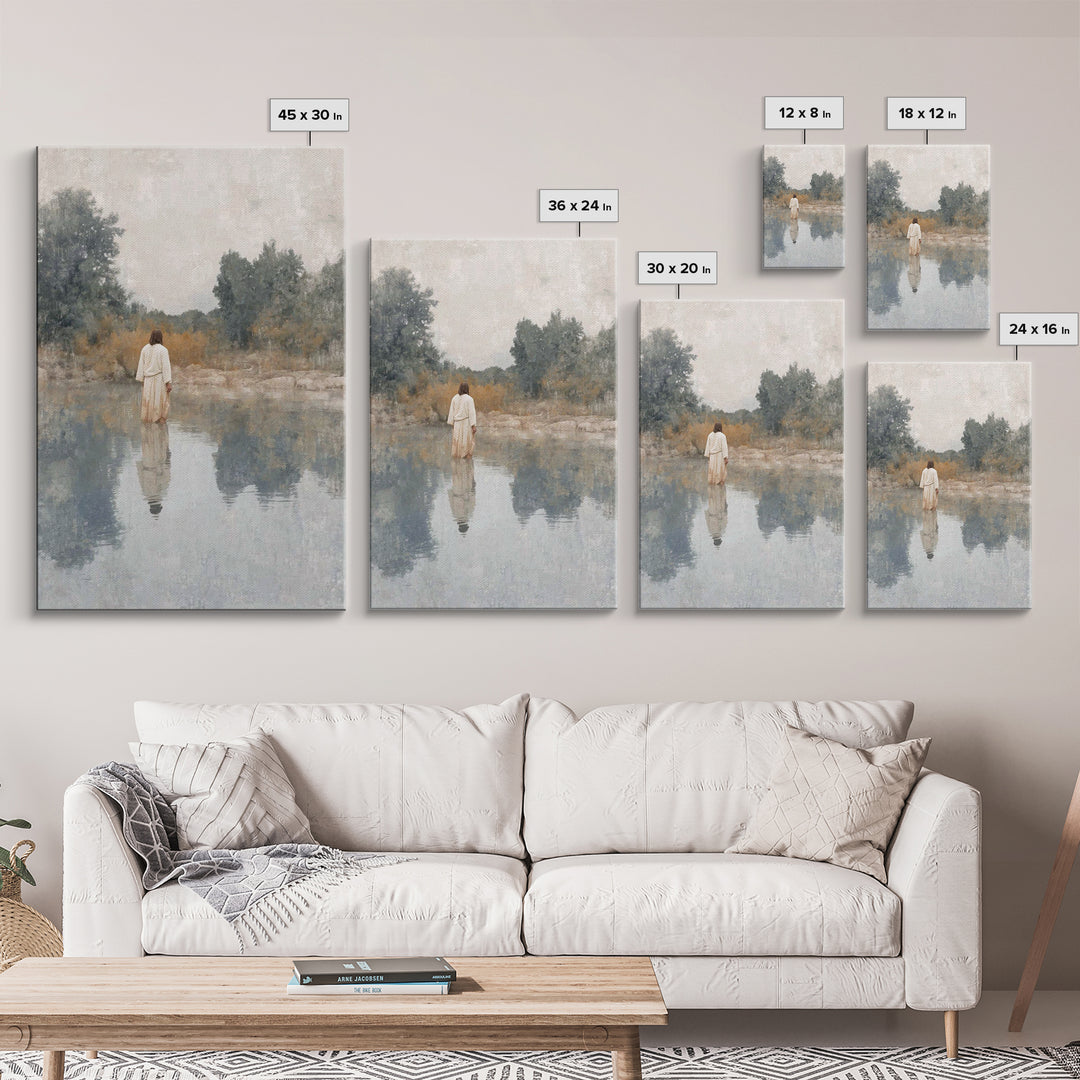 Silent Journey | Framed Canvas Print | Subtle Christian Art | Christian Wall Art | Christian Art Canvas | Large Christian Painting | Christ