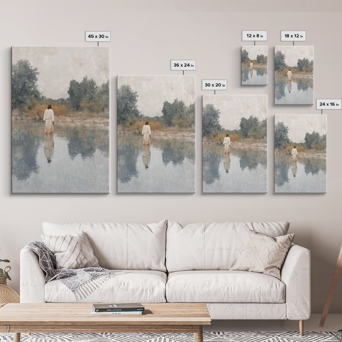 Silent Journey | Framed Canvas Print | Subtle Christian Art | Christian Wall Art | Christian Art Canvas | Large Christian Painting | Christ
