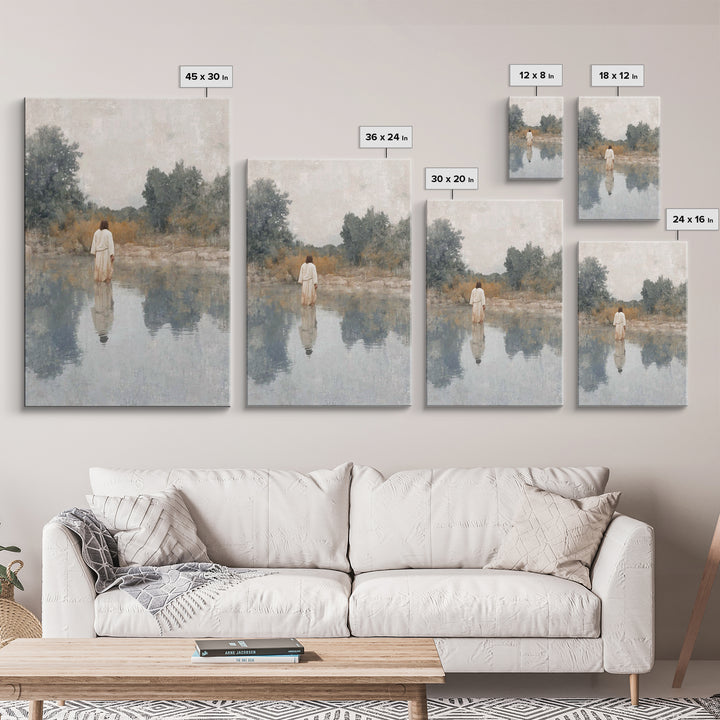 Silent Journey | Framed Canvas Print | Subtle Christian Art | Christian Wall Art | Christian Art Canvas | Large Christian Painting | Christ