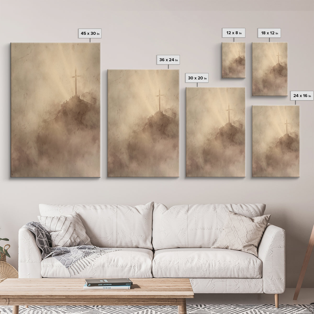 Hill Of Redemption – Framed Canvas Print – Christian Wall Art – Christian Art Canvas – Christian Art – Moody Christian Art – Christian Deco
