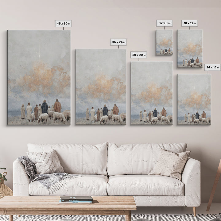 Shepherds Of Wonder | Framed Canvas Print | Christian Wall Art | Christian Christmas Art | Christian Art Canvas | Christmas Art Prints | Ch