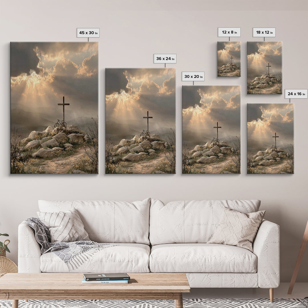 Rays Of Mercy | Framed Canvas Print | Christian Wall Art | Christian Art | Christian Art Canvas | Large Christian Art | Christian Gift Idea
