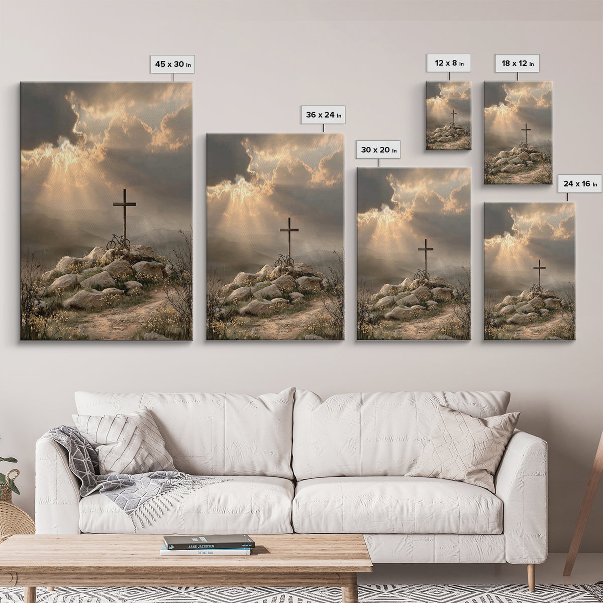 Rays Of Mercy | Framed Canvas Print | Christian Wall Art | Christian Art | Christian Art Canvas | Large Christian Art | Christian Gift Idea