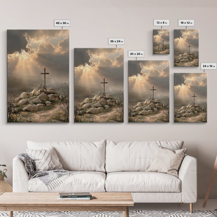 Rays Of Mercy | Framed Canvas Print | Christian Wall Art | Christian Art | Christian Art Canvas | Large Christian Art | Christian Gift Idea