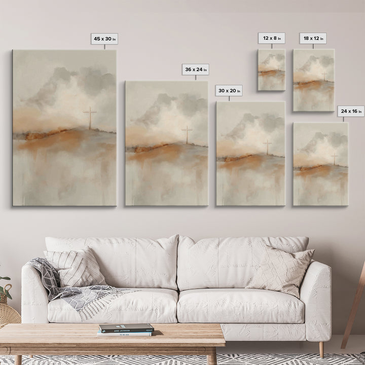 Valley Of Mercy – Framed Canvas Print – Christian Wall Art – Minimalist Christian Art – Christian Art Canvas – Subtle Christian Art – Chris
