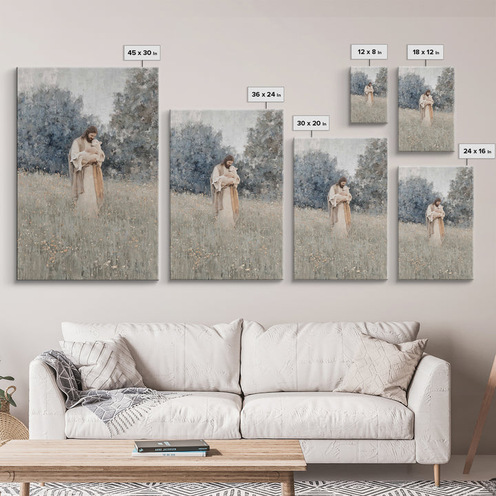 Lamb Of Grace | Framed Canvas Print | Jesus Painting | Christian Art Canvas | Christian Wall Art | Modern Christian Art | Christian Gift Id