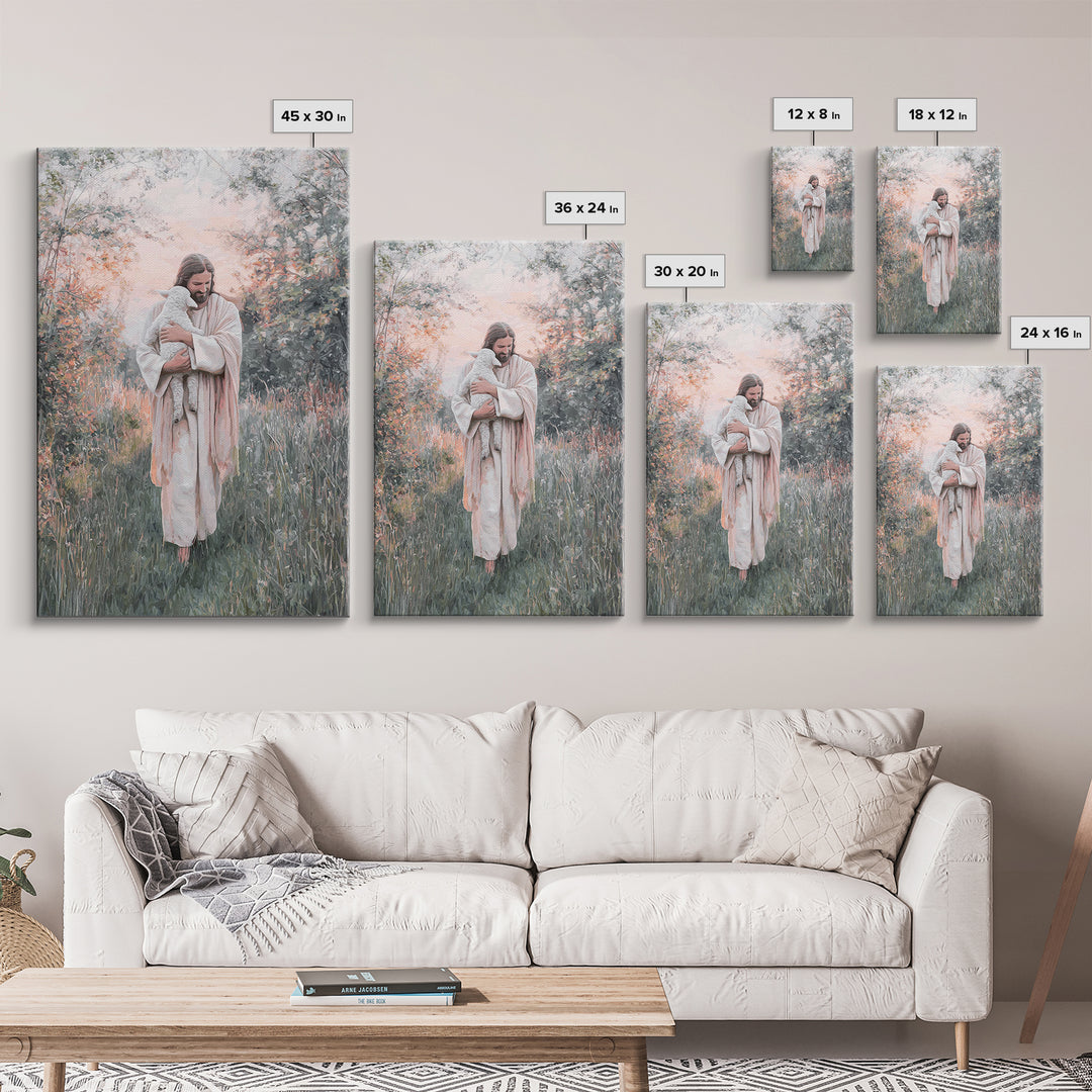Field Of Compassion – Framed Canvas Print – Christian Art Canvas – Christian Wall Art – Vintage Christian Art – Christian Paintings – Chris