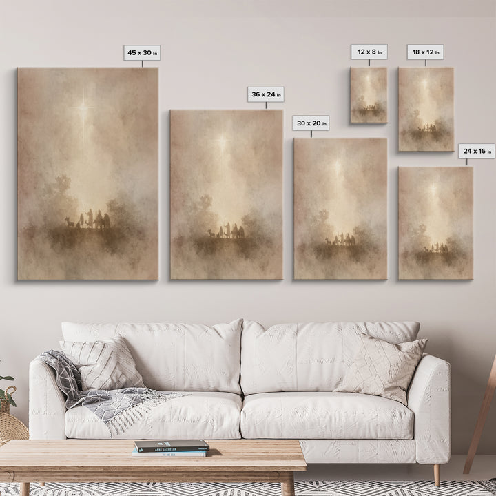 Guiding Light | Framed Canvas Print | Christian Wall Art | Christmas Art Prints | Christian Art Canvas | Subtle Christian Art | Christian C