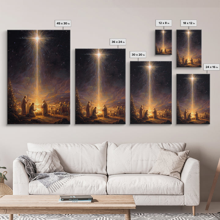 Radiant Redeemer – Framed Canvas Print – Christian Art Canvas – Christian Christmas Art – Christmas Art Work – Christian Wall Art – Christi