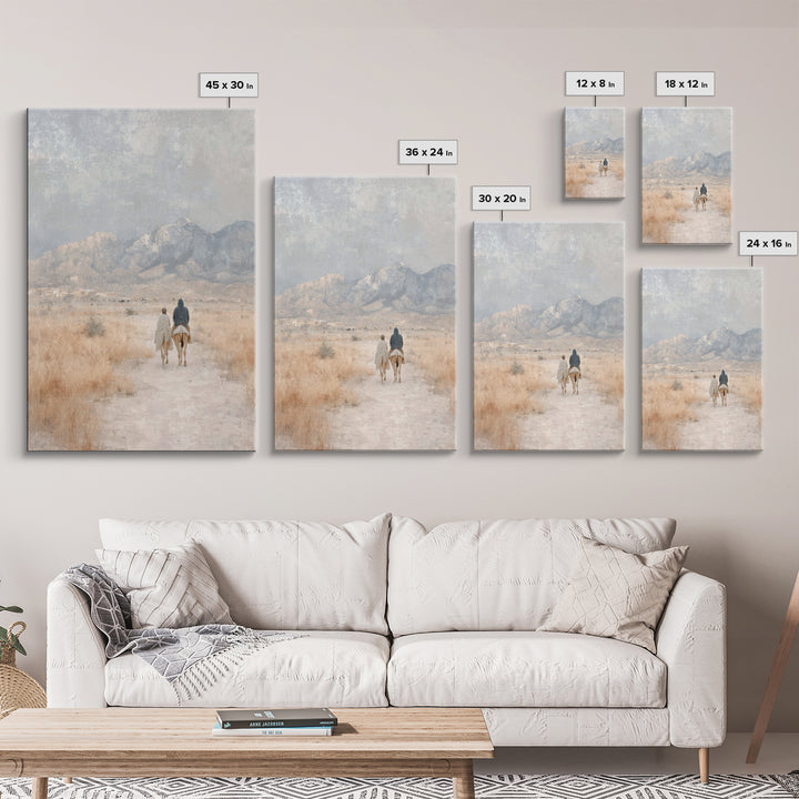 Desert Journey Light – Framed Canvas Print – Christian Wall Art – Jesus Painting – Christian Art Canvas – Christmas Art – Christmas Wall Ar