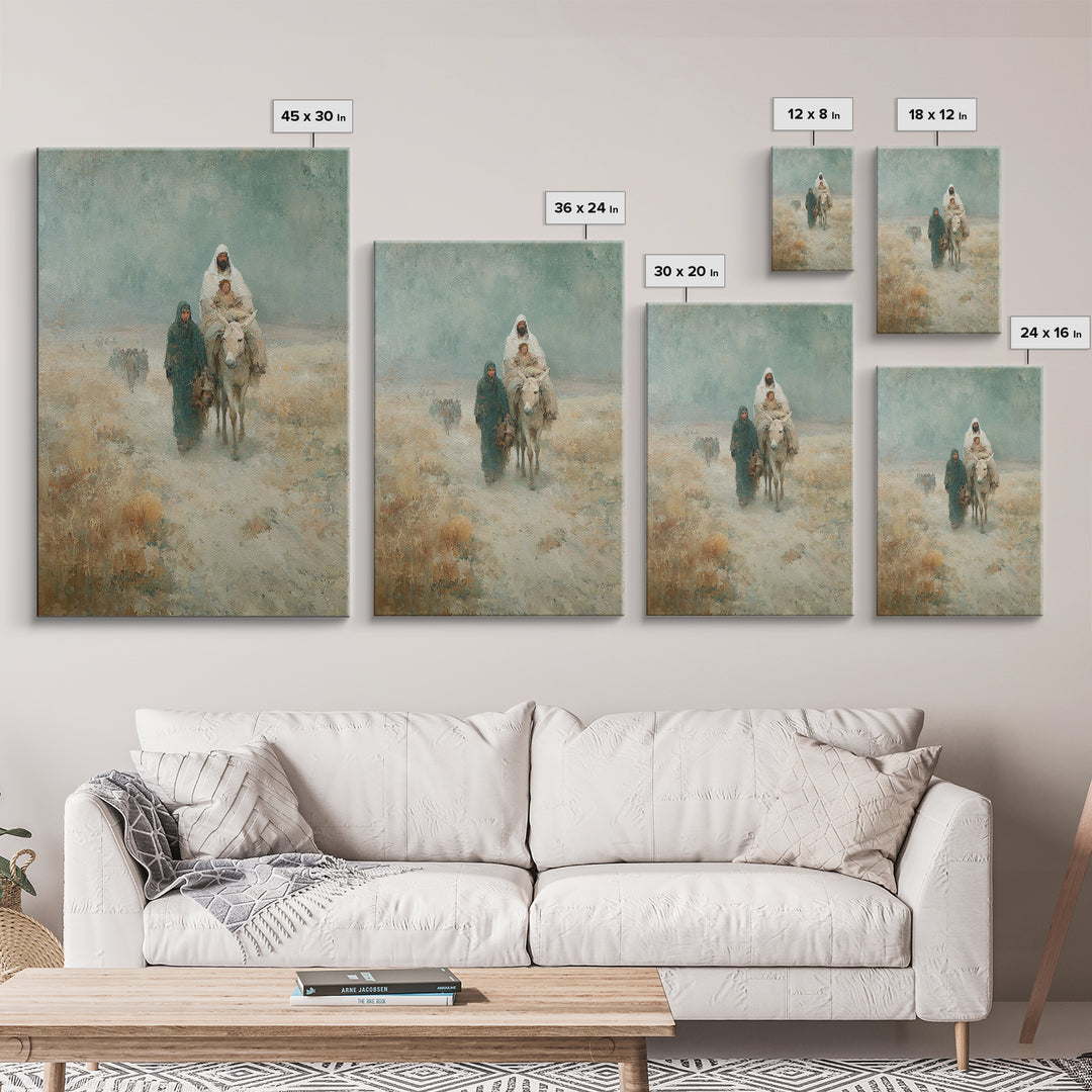 Sacred Refuge Path – Framed Canvas Print – Christian Art Canvas – Christian Wall Art – Christmas Art – Jesus Painting – Christian Decor