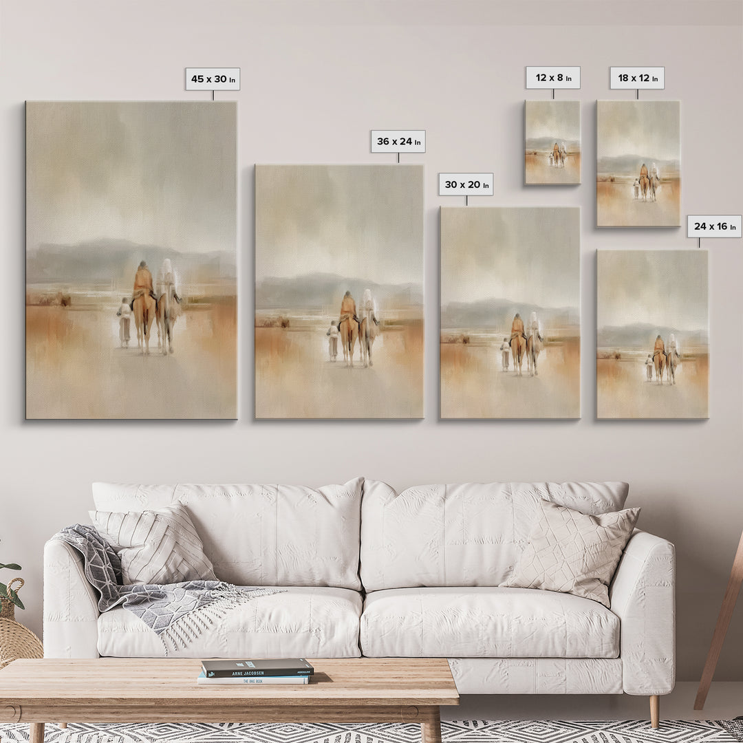 Evening Star Trail – Framed Canvas Print – Christian Art Canvas – Christian Christmas Art – Jesus Painting – Christian Wall Art – Christmas