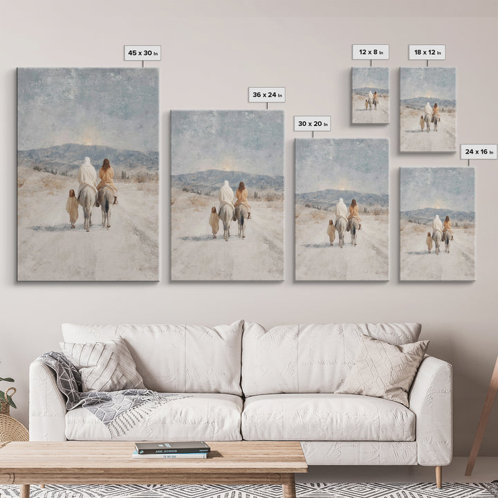 Holy Road Light | Framed Canvas Print | Christian Art Canvas | Christian Wall Art | Christian Christmas Art | Jesus Painting | Christian De