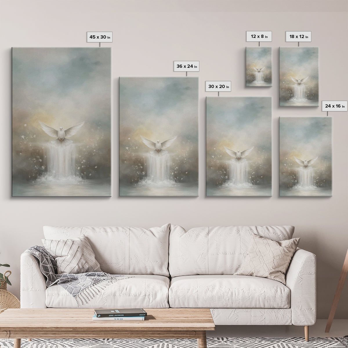 Spirit Of Peace – Framed Canvas Print – Christian Art Canvas – Christian Wall Art – Christian Art – Christian Gift – Minimalist Christian A