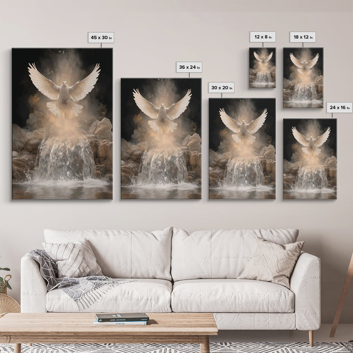 Living Water Light – Framed Canvas Print – Christian Art Canvas – Christian Wall Art – Christian Art – Christian Painting – Christian Gift