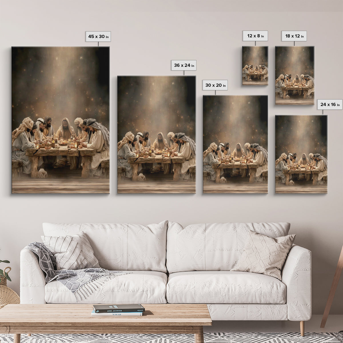 Blessed Table Fellowship – Framed Canvas Print – Christian Wall Art – Christian Art – Christian Art Canvas – Christian Decor – Christian Ch