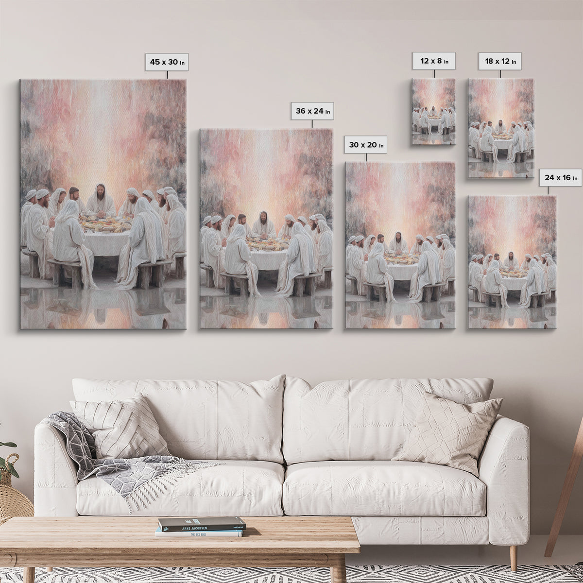 Heavenly Communion – Framed Canvas Print – Jesus Painting – Christian Art – Christian Wall Art – Christmas Art – Christian Christmas Decor