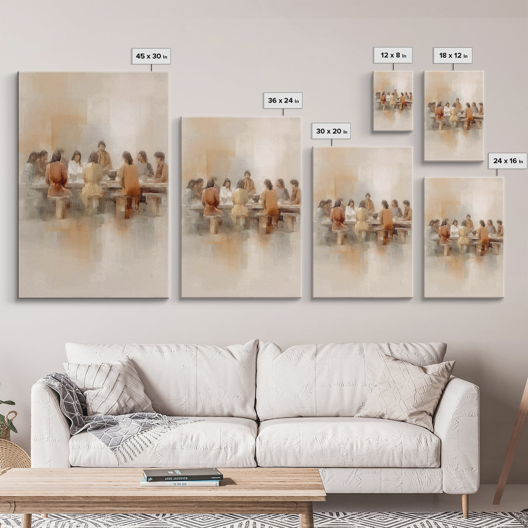 Graceful Supper – Framed Canvas Print – Christian Wall Art – Christian Art Work – Jesus Painting – Christmas Art – Christian Art Canvas – C