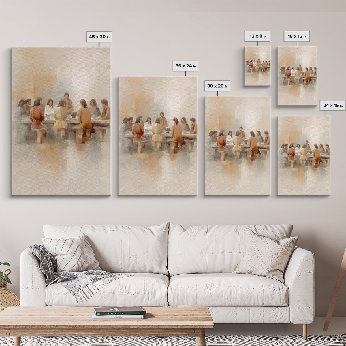 Graceful Supper – Framed Canvas Print – Christian Wall Art – Christian Art Work – Jesus Painting – Christmas Art – Christian Art Canvas – C