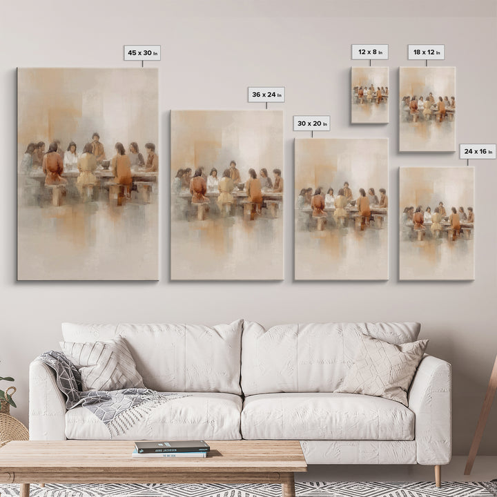 Graceful Supper – Framed Canvas Print – Christian Wall Art – Christian Art Work – Jesus Painting – Christmas Art – Christian Art Canvas – C