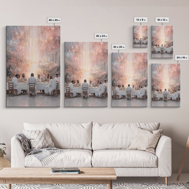 Christ’s Table – Framed Canvas Print – Christian Wall Art – Christian Art Print – Jesus Painting – Christmas Art – Christian Christmas Deco