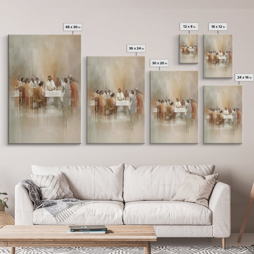 Table Of Grace – Framed Canvas Print – Christian Wall Art – Jesus Painting – Christian Art Canvas – Modern Christian Art – Christian Decor