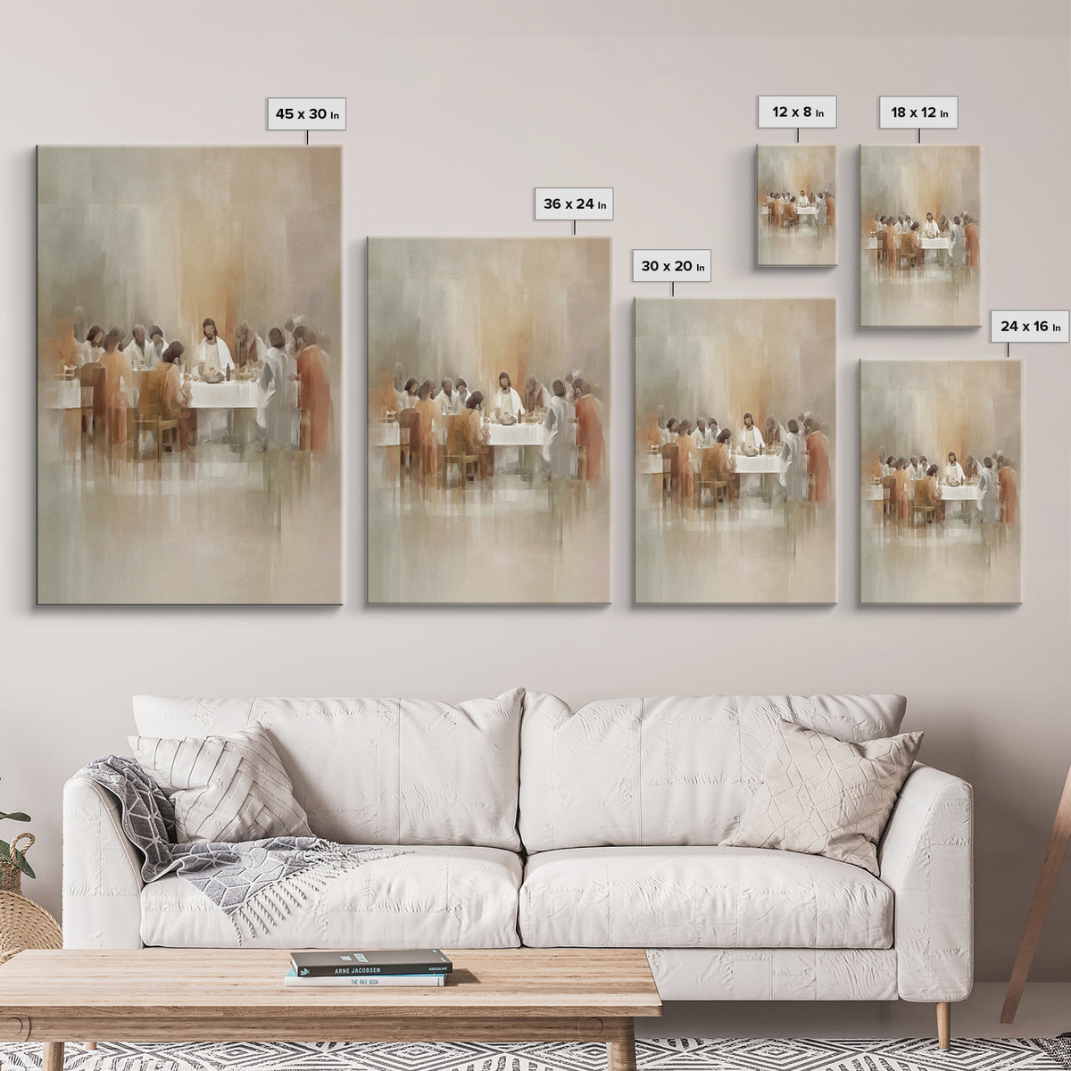 Table Of Grace – Framed Canvas Print – Christian Wall Art – Jesus Painting – Christian Art Canvas – Modern Christian Art – Christian Decor