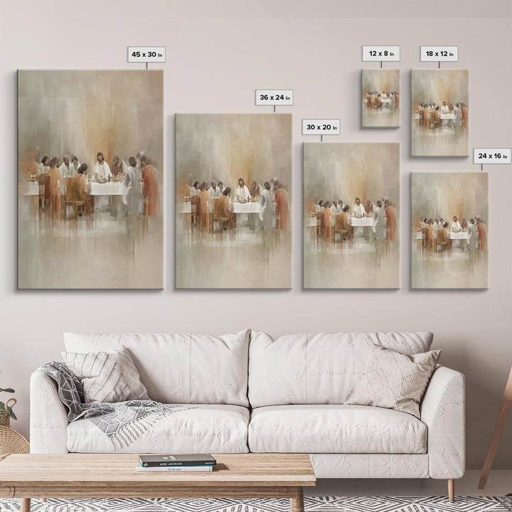 Table Of Grace – Framed Canvas Print – Christian Wall Art – Jesus Painting – Christian Art Canvas – Modern Christian Art – Christian Decor