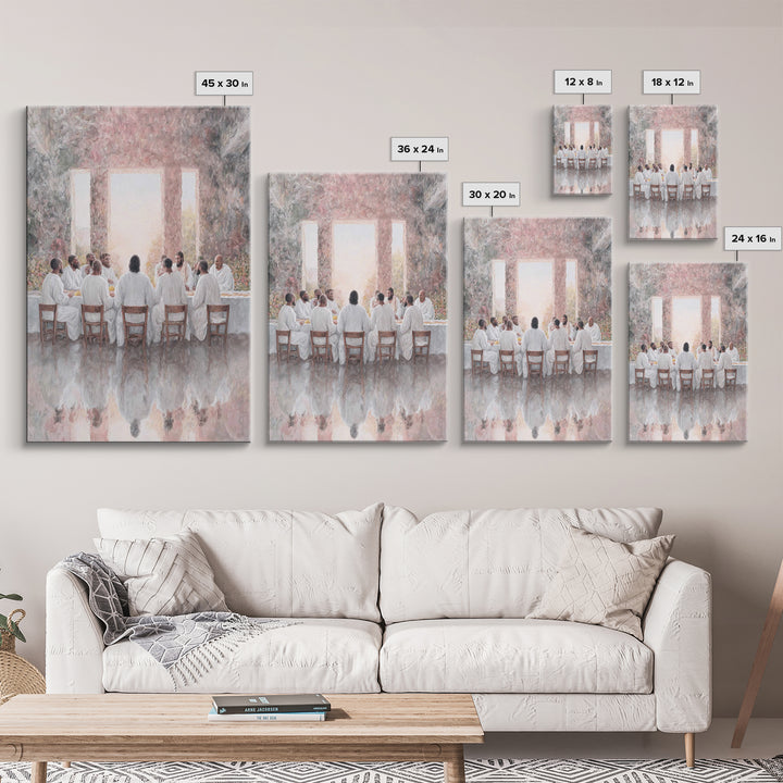 Sacred Dawn Gathering | Framed Canvas Print | Christian Art Canvas | Jesus Painting | Modern Christian Art | Christian Wall Art | Christian