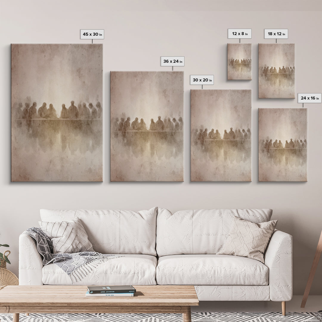 Eternal Fellowship, Framed Canvas Print, Christian Wall Art, Christian Art Canvas, Abstract Christian Art, Jesus Painting, Christian Decor