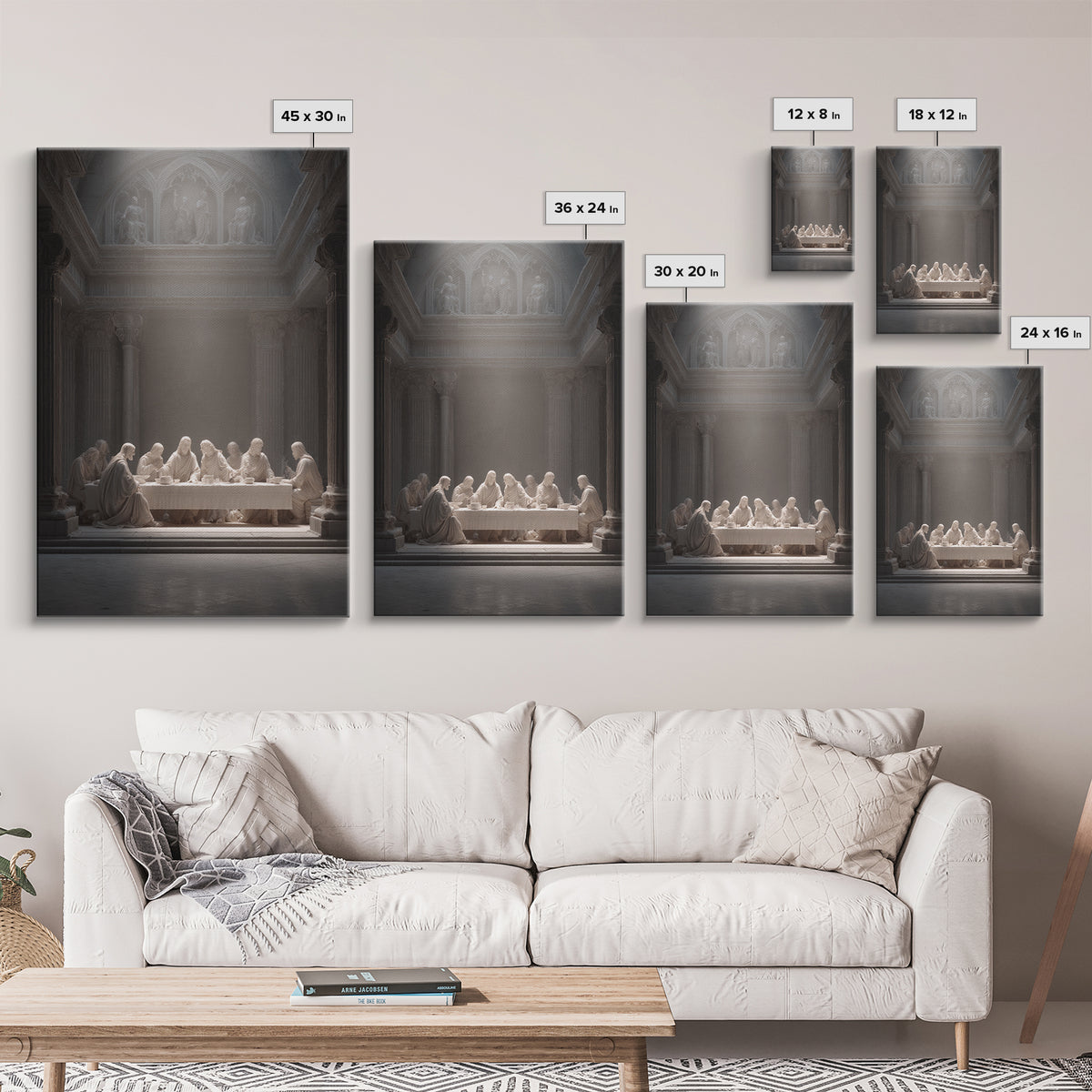 Holy Sanctuary Light – Framed Canvas Print – Christian Art Canvas – Jesus Painting – Moody Christian Art – Christian Wall Art – Christian D