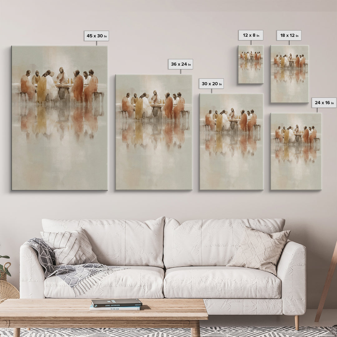 Radiant Communion, Framed Canvas Print, Christian Art Canvas, Modern Christian Art, Jesus Painting, Large Christian Art, Christian Wall Art
