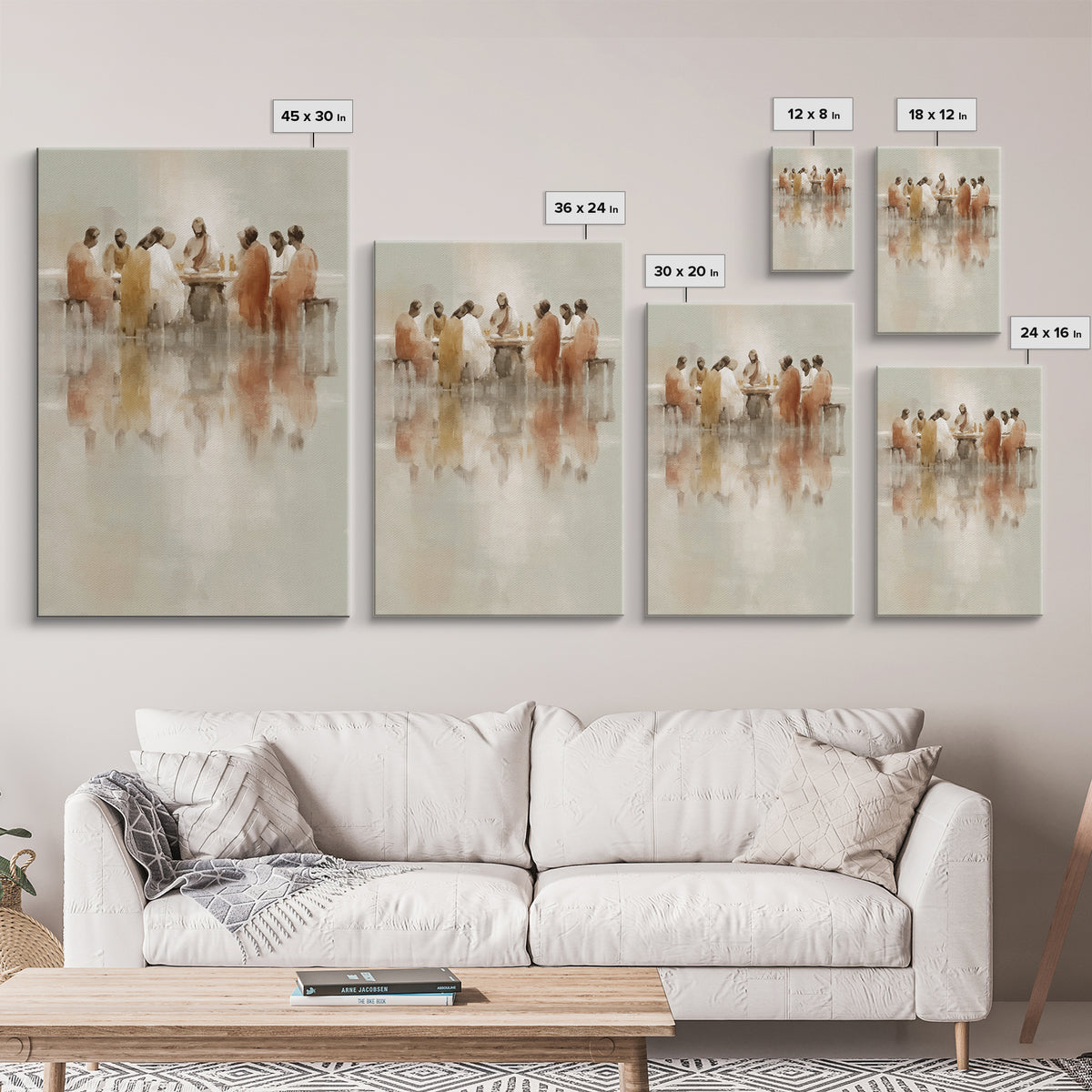 Radiant Communion, Framed Canvas Print, Christian Art Canvas, Modern Christian Art, Jesus Painting, Large Christian Art, Christian Wall Art