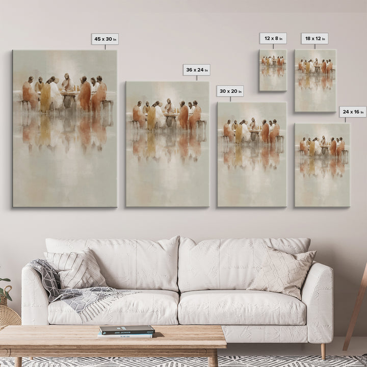 Radiant Communion, Framed Canvas Print, Christian Art Canvas, Modern Christian Art, Jesus Painting, Large Christian Art, Christian Wall Art