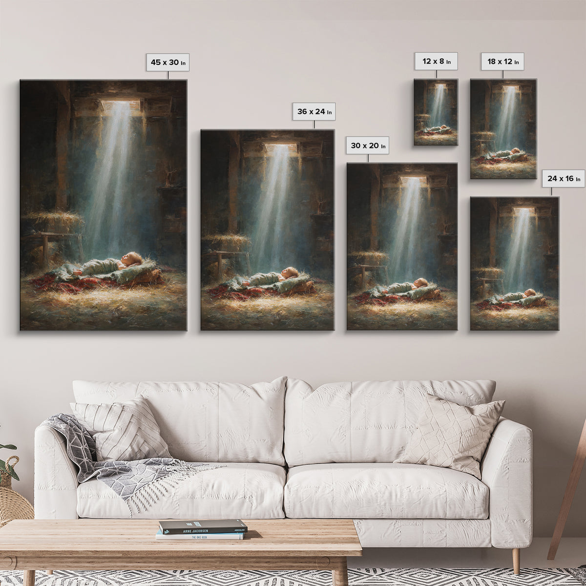 Nativity Dawn – Framed Canvas Print – Christmas Art – Christian Art Canvas – Christian Wall Art – Jesus Christmas Art – Christian Christmas