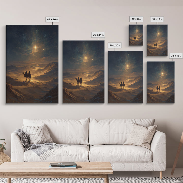 Star Of Wonder | Framed Canvas Print | Christian Wall Art | Christmas Art Prints | Christian Christmas Decor | Christian Art Canvas | Jesus