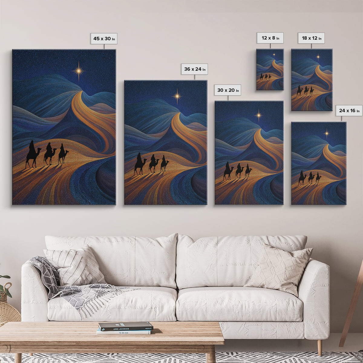 Celestial Pathway, Framed Canvas Print, Christian Art Canvas, Christian Christmas Art, Christmas Wall Art, Christian Painting, Jesus Art Pr