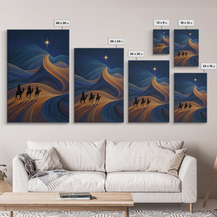 Celestial Pathway, Framed Canvas Print, Christian Art Canvas, Christian Christmas Art, Christmas Wall Art, Christian Painting, Jesus Art Pr